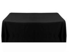 6ft Rectangular Table Linen- Floor Length - Black 6ft Rectangular Table Linen- Floor Length - Black