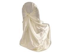 Chair Cover - Ivory Satin Chair Cover - Ivory Satin