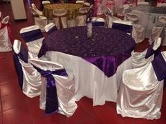 Overlay - Purple Satin with Embroidered Design Overlay - Purple Satin with Embroidered Design