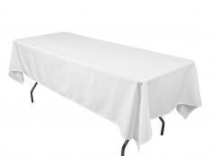 6ft Rectangular Table Linen- Lap Length - White 6ft Rectangular Table Linen- Lap Length - White