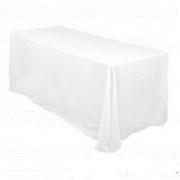 6ft Rectangular Table Linen- Floor Length - White 6ft Rectangular Table Linen- Floor Length - White