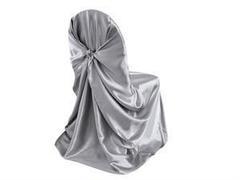 Chair Cover - Silver Satin Chair Cover - Silver Satin
